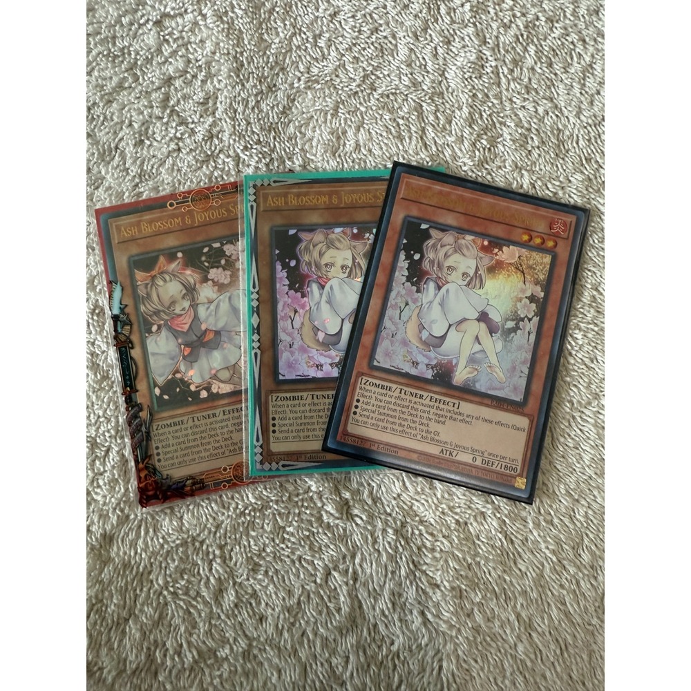 Ash Blossom & Joyous Spring - Set of 3 Yuguioh Cards‎